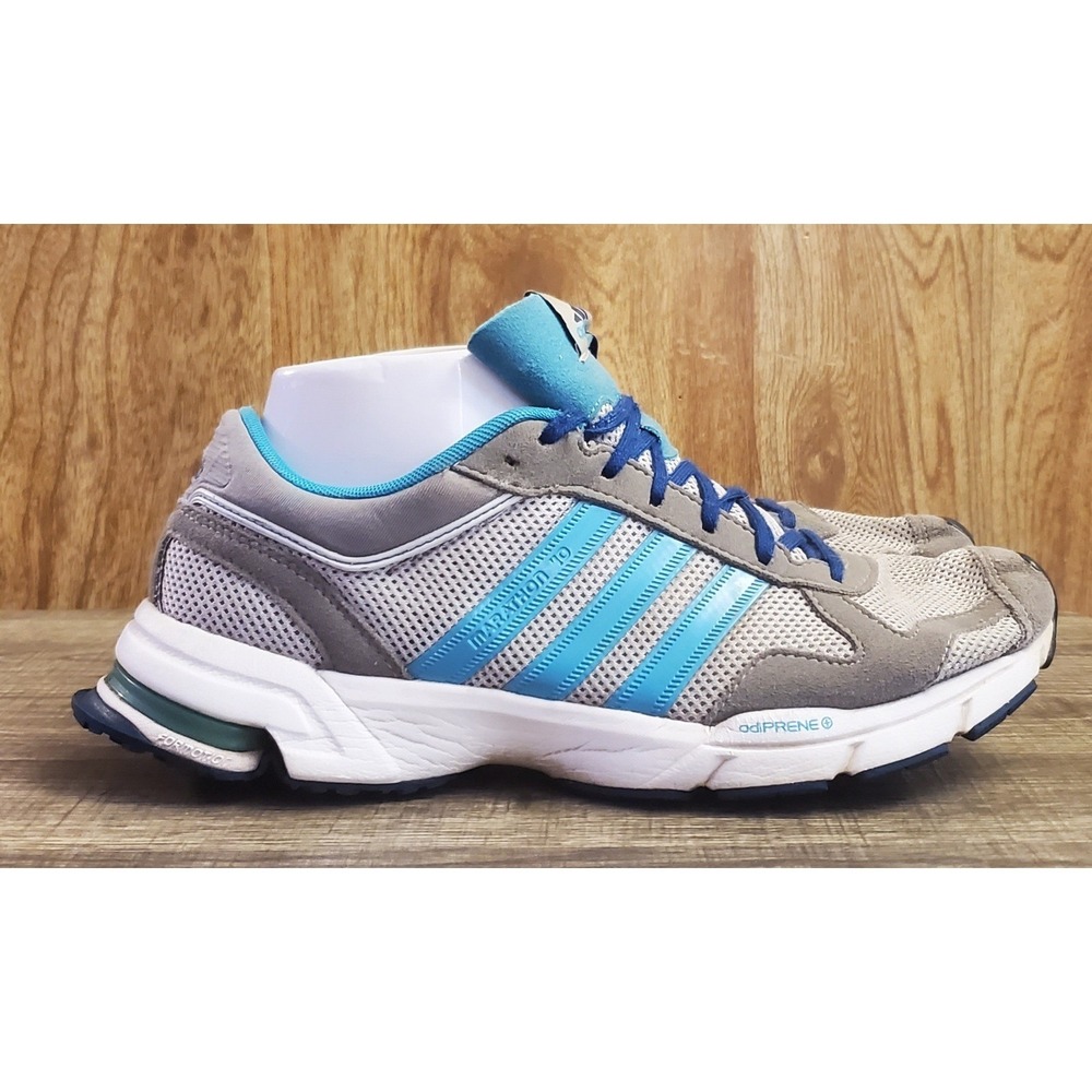Adidas Marathon 10 Sneaker Shoes Women's Size 8 Gray Blue